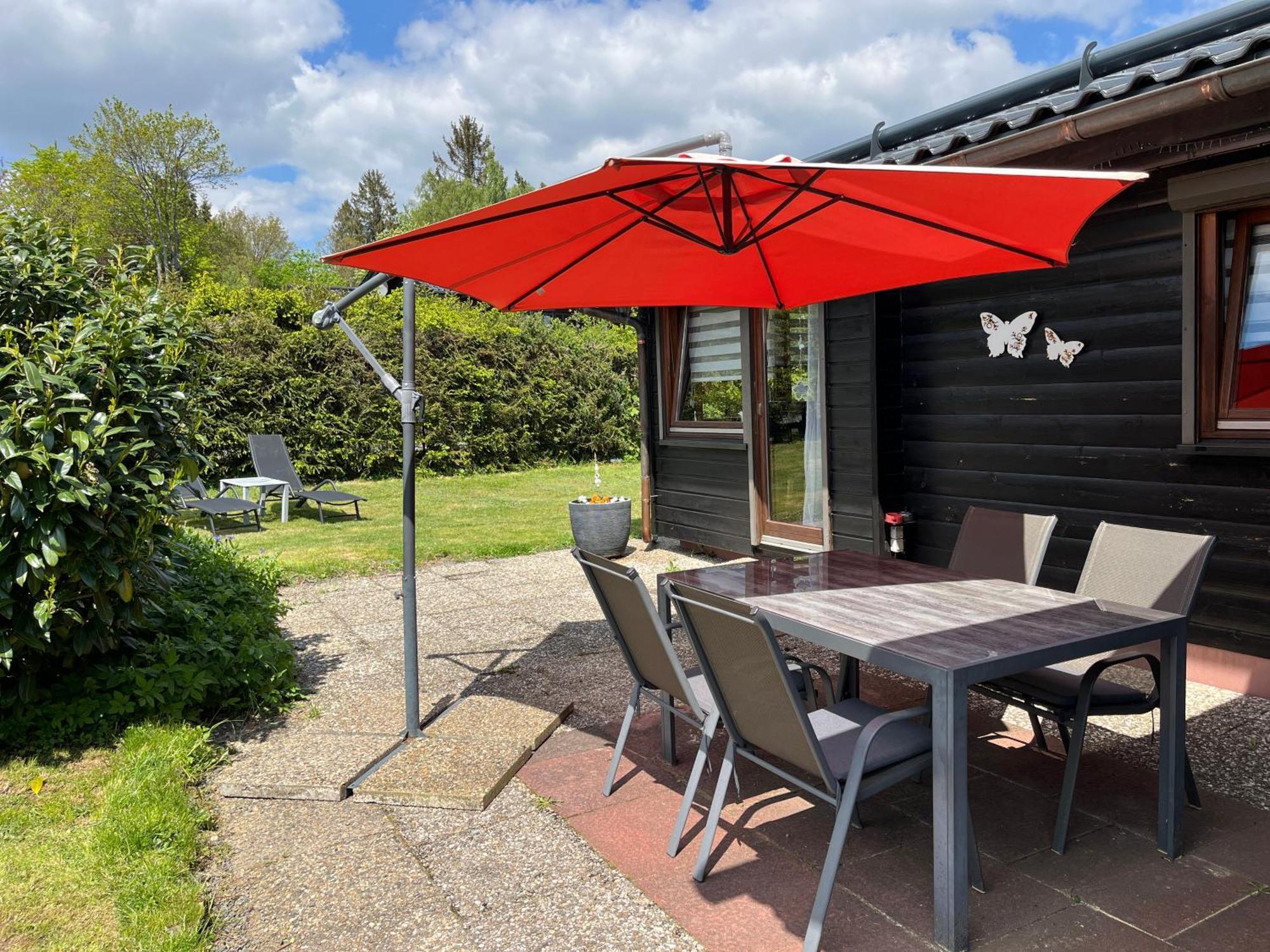 Blockhaus Ferienzauber Villa Bromskirchen Exteriör bild